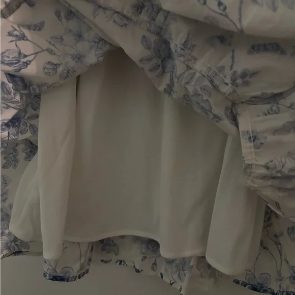 Floral Blue and White Dress - Picture 2 of 2